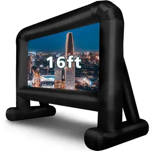 Inflatable/Blow Up Projection Screen with Quiet Fan and Storage Bag, Easy Set up, Mega for Outdoor, Backyard Movie Night, Theme Parties, Celebrations-16FT