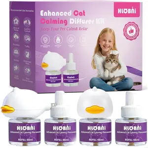 Cat Calming Diffuser Dual Diffuser Kit with 2 x 30-Day Refills, Premium Cat Pheromones for Stress Anxiety Aggression & Pee Spraying Relief, Purple, 2 Count Pack of 1