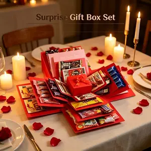 5-Layer Explosion Gift Box, Perfect for Birthdays and Christmas, Exclusive Surprise Gifts for Various Holidays, Festive Packaging
