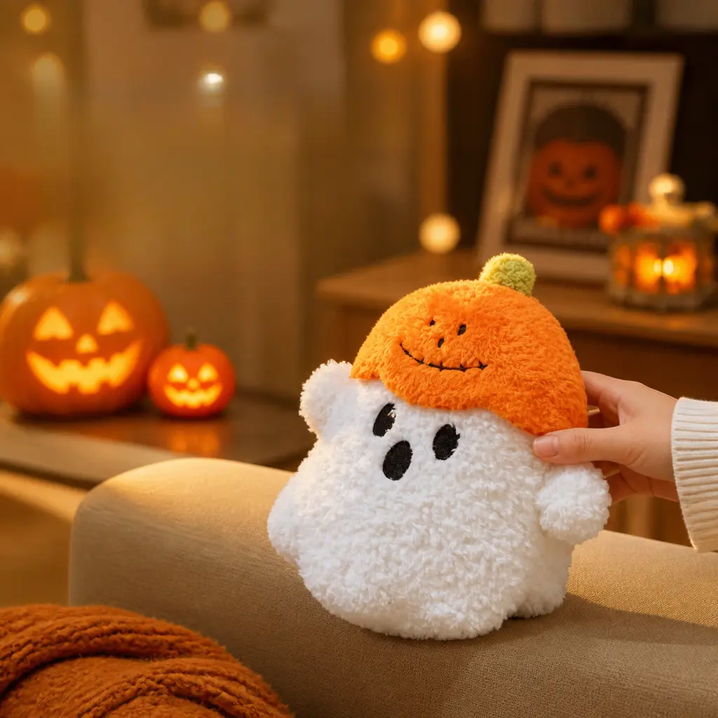 Halloween pumpkin ghost plush decoration / cute ghost plush gift / fall Halloween room decor