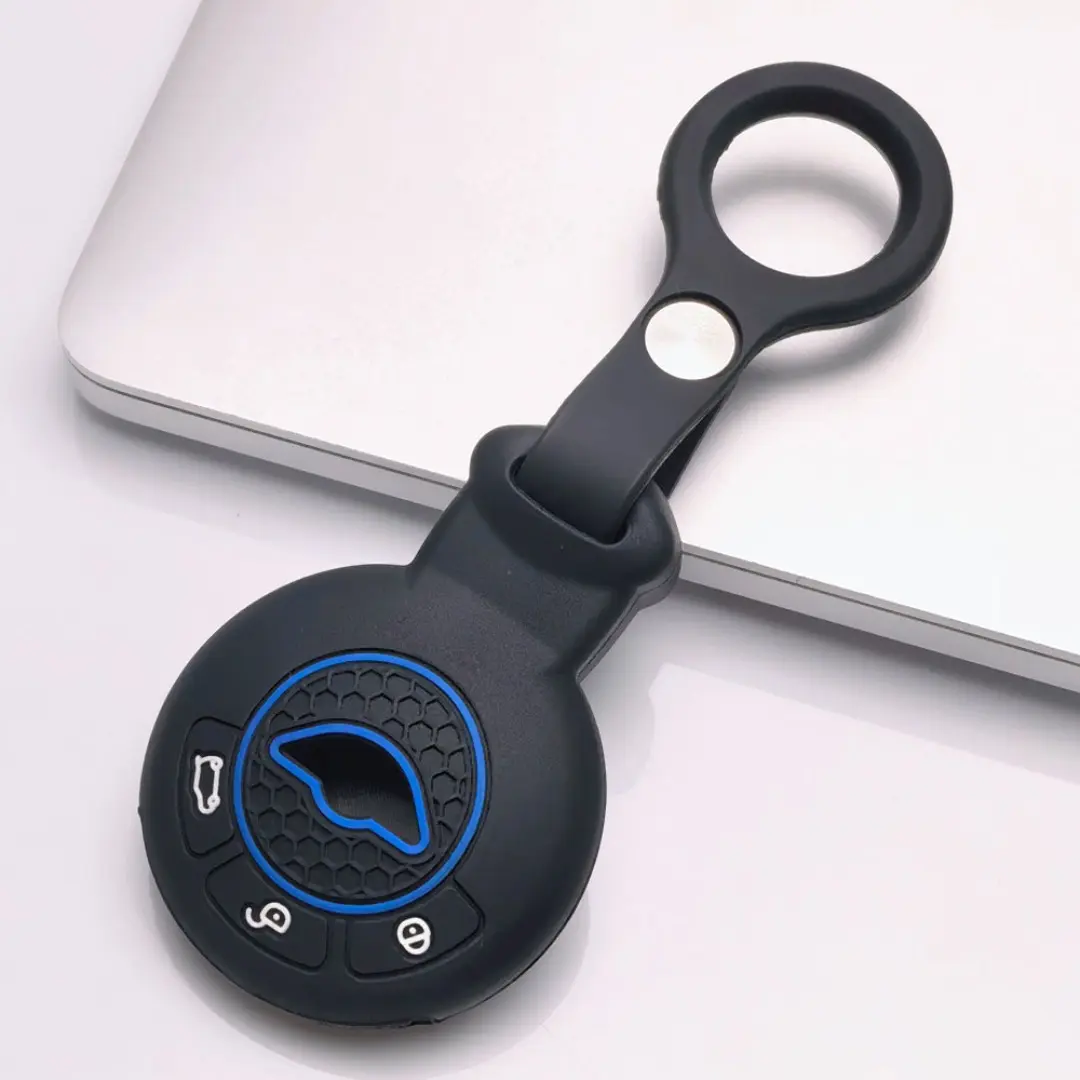 Silicone Key Cover With Key Chain For BMW Mini Cooper S Roadster R55 R56 R57 R58 R59 Remote Key Durable Soft Shell Anti Scratch Anti Drop Precise Cutouts Easy Install Full Protection No Fade Comfortable Grip Keep Key Clean