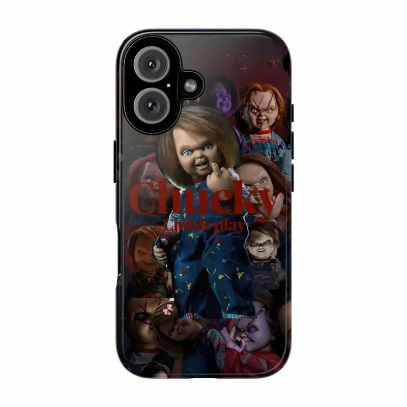 Chucky Cute Horror Movie Phone Case Two-In-One Drop-Resistant Mobile Phone Case Protection, Shockproof Suitable for iPhone 17-11 Pro Max/Plus and  Samsung Galaxy S23-25