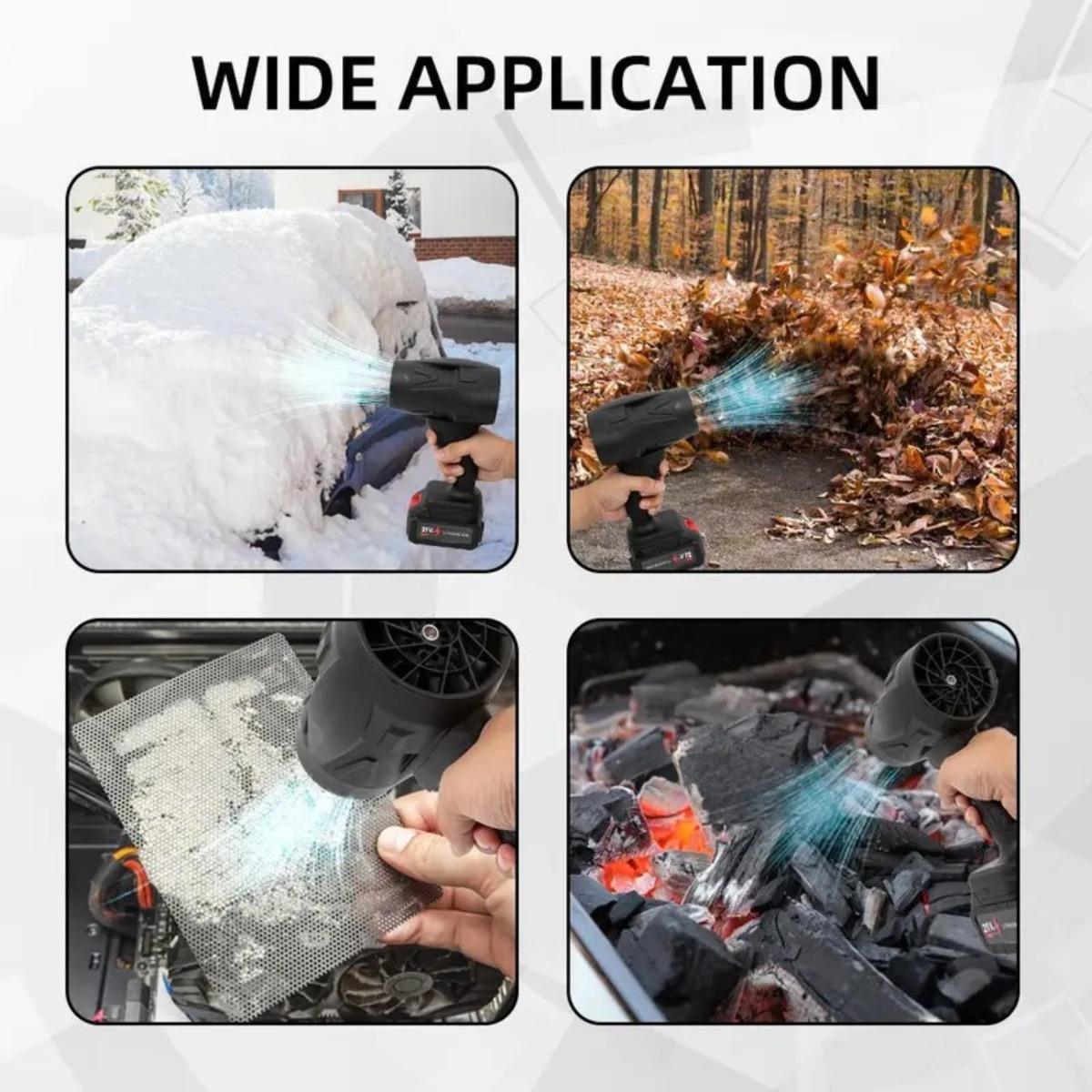 Cordless Portable Electric Air Blower with High-Power Turbo Jet Technology, Lithium-Battery Blower for Drying Cars and Dust Cleaning, Ideal Electric Tool