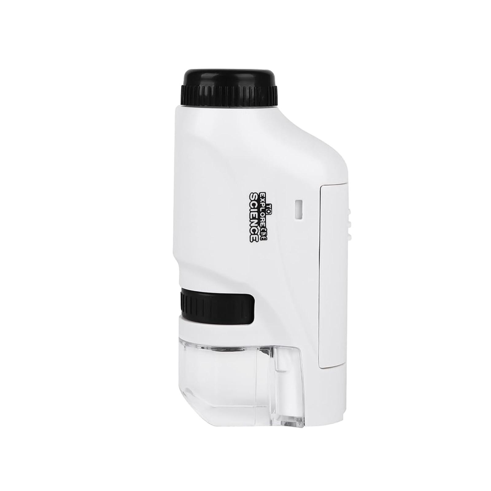 Portable Kids Pocket Microscope, 120X High Magnification with LED Light. STEM Science Lab Toy Set for Students. Perfect Gift for Christmas, Halloween, Thanksgiving & Birthdays. Explore Nature Tool for Children.