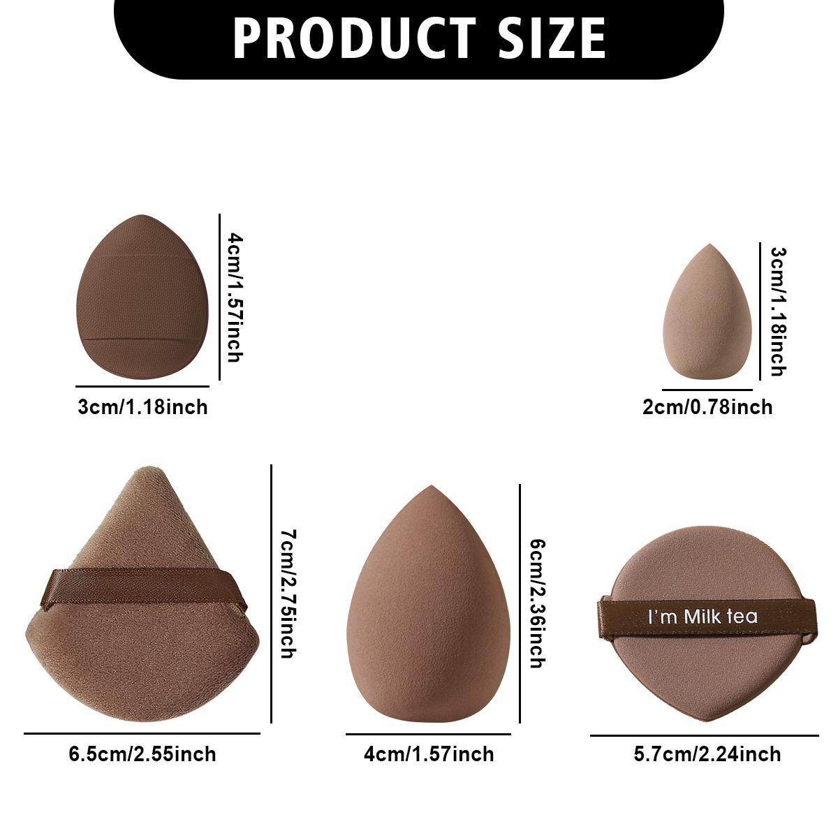 Makeup Tool Set, 50/40/30/20/10/5 Counts Soft Reusable Makeup Sponge & Powder Puff, Facial Makeup Tools for Women & Girls, Sponge Kit