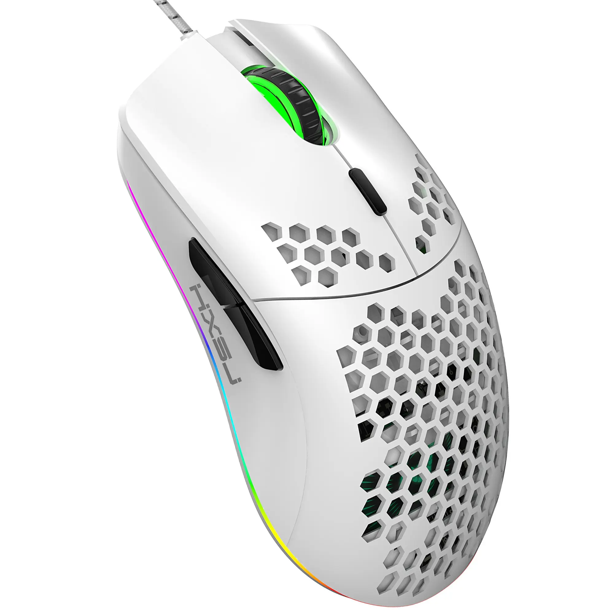 Wired Gaming Mouse RGB Backlit, 6400 Cpi Adjustable, 6 Programmable Buttons, USB Plug-And-Play, Optical Gamer Mouse for PC Office Home Gaming