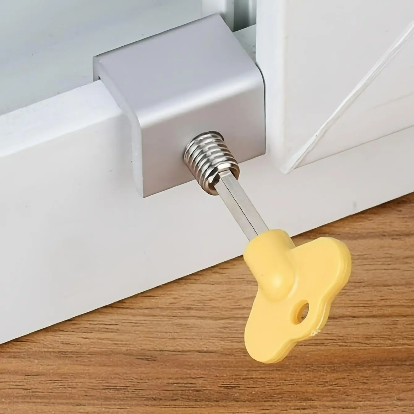 Aluminum Alloy Window Lock, Child Safety Window Latch, Sliding Screen Door Lock, Plastic Steel Window Stopper, Single Piece