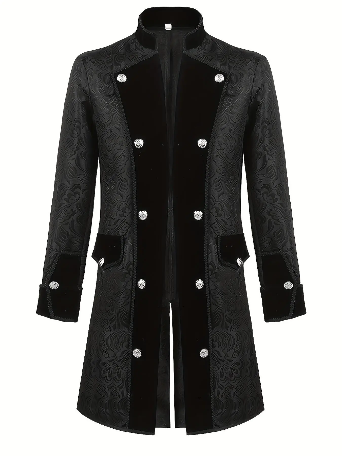 Men's Steam Punk Medieval Tailcoat Jacket, Victorian Gothic Jacquard Coat, Stylish Outerwear for Men, Unique Fashion Statement