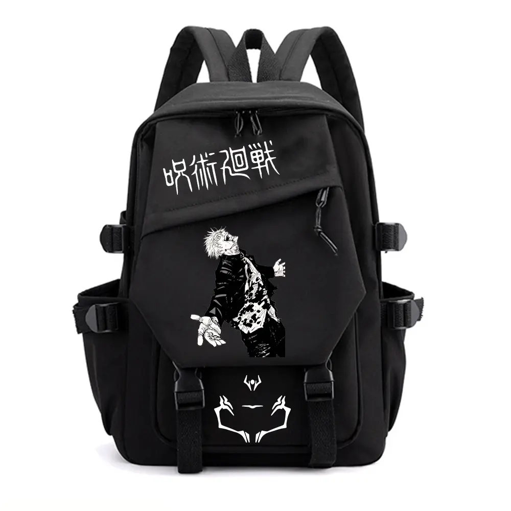 Jujutsu Kaisen Anime Backpack, Student School Bag for Boys Girls, Campus Backpack for Elementary Middle High School Students, Casual Travel Daypack