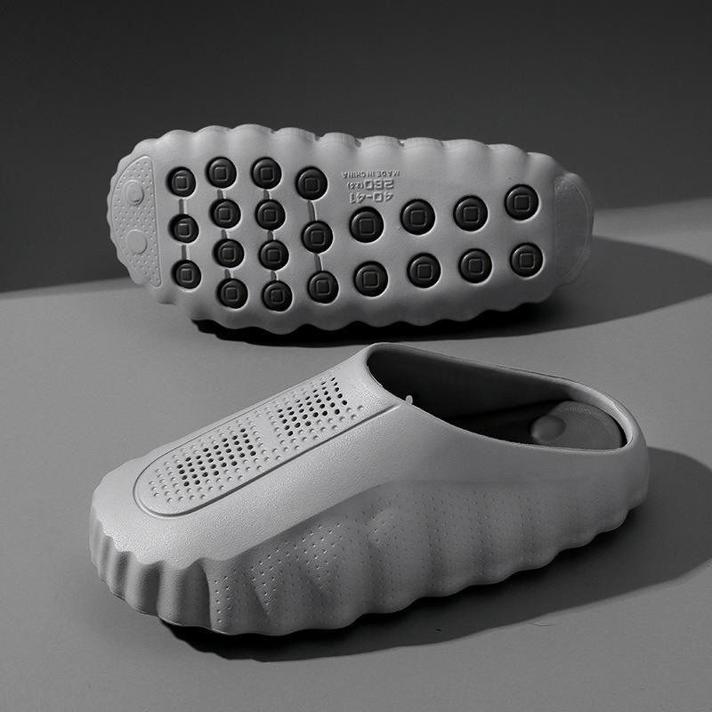 Massage Cloud Slides for Women Men, Orthopedic Foot Massage Slippers with Acupressure Nodes, Non-Slip Thick Cushion Pillow Slides, Breathable Indoor Outdoor House Shoes for Shower, Pool, Beach, Recovery