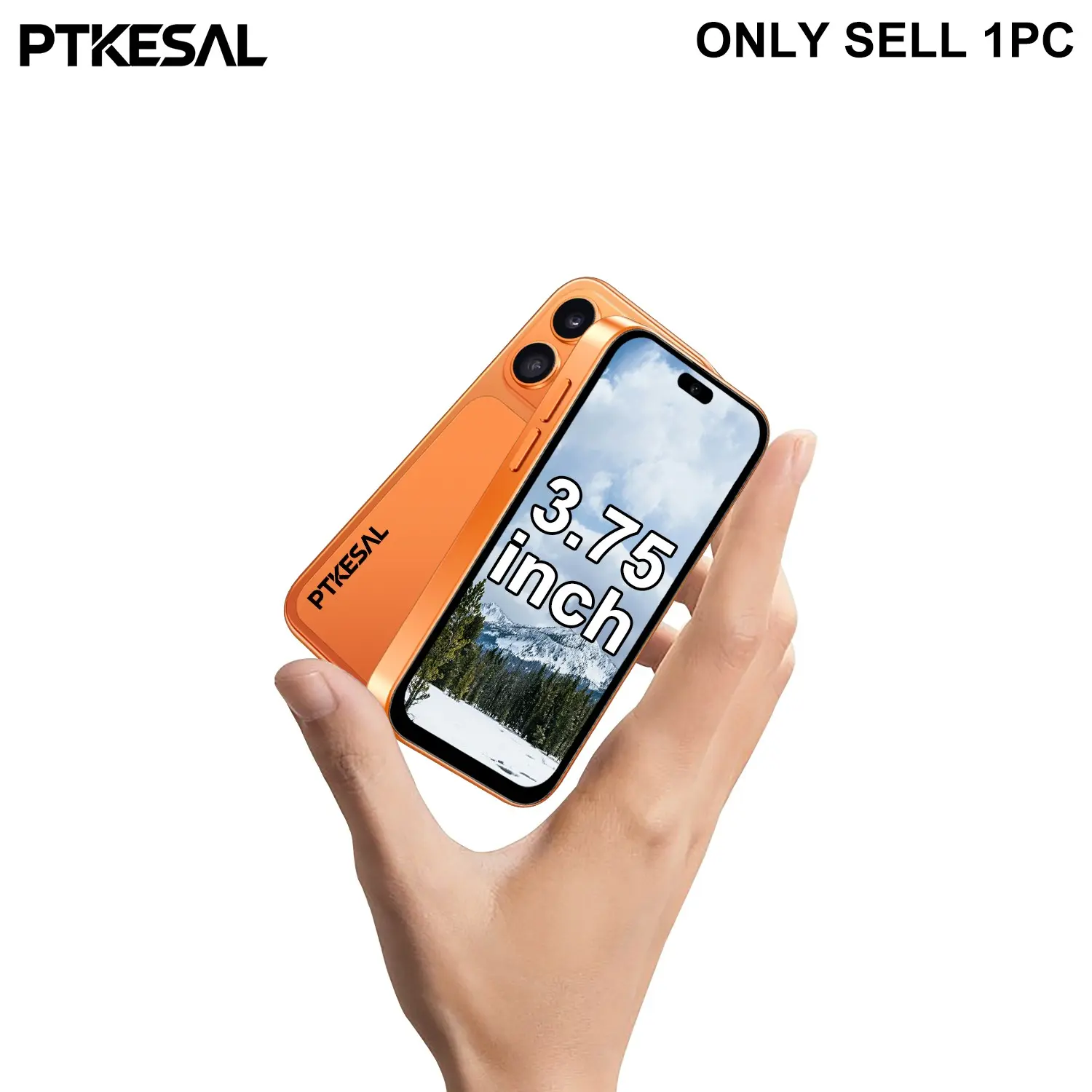 PTKESAL-XS17 Pro Home Edition – a smart, compact phone with a 3.75-inch screen, 2GB RAM + 16GB storage, Android 10.0 operating system, 4-core processor, 2500mAh battery, 2+2MP camera, dual SIM card support, and easy to handle with one hand