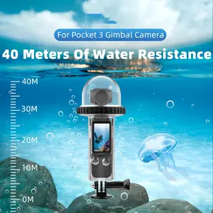 Dji Osmo Pocket 3 Waterproof Case, 40m Dive Protection Shell, High Transparency, Quick-Release Base, Underwater Surfing Camera Accessory