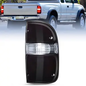 Nilight Taillight Assembly Compatible with 2001 2002 2003 2004 Toyota Tacoma Rear Lamp Replacement with Dark Red Housing Tail Lights Passenger Side