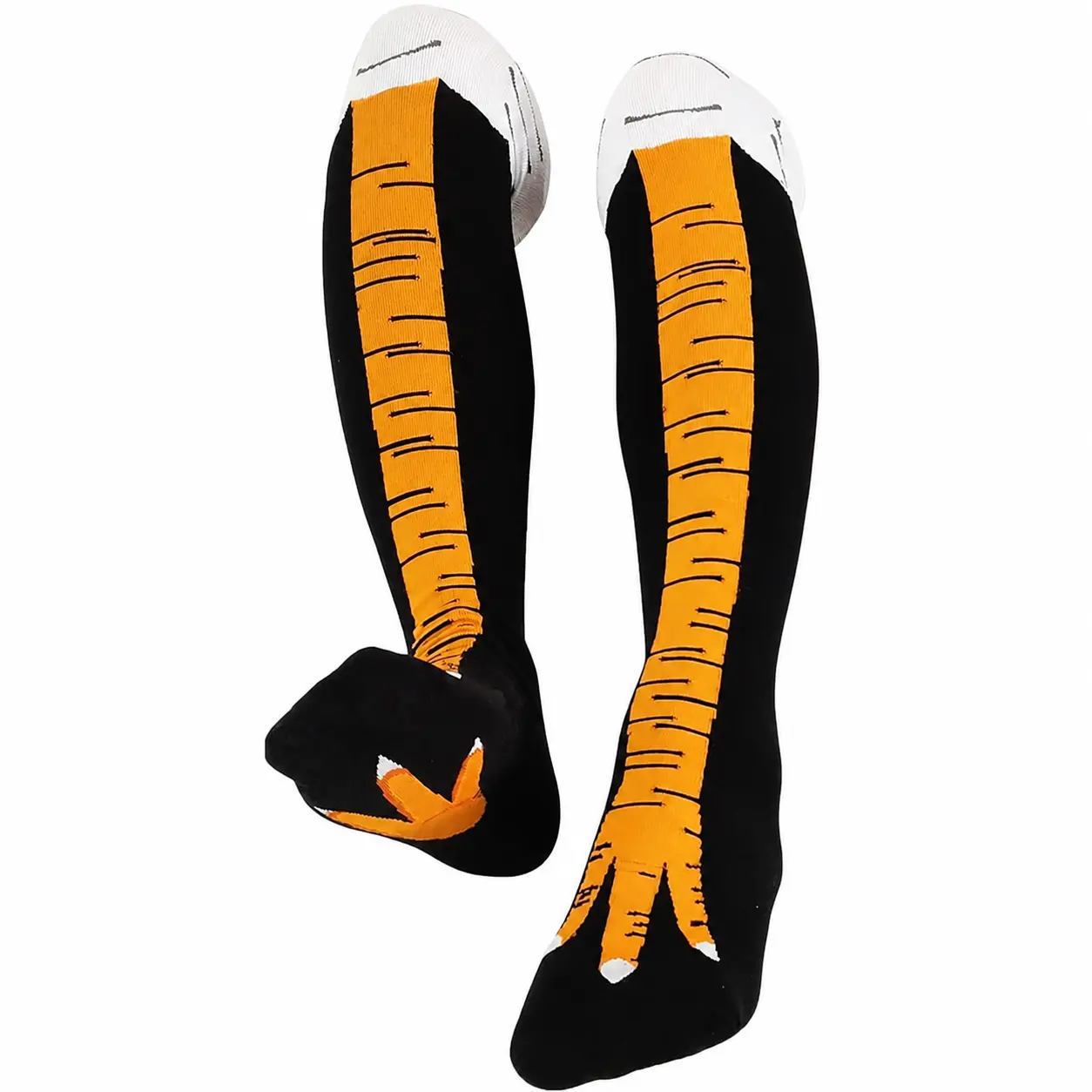 Humorous Novelty Socks Featuring Playful Chicken Leg Design – Soft Cotton Blend for Comfort, Unisex Fit for Adults, Perfect for Casual Wear, Office Fun, or Gag Gift Giving – Breathable, Stretchy, and Machine Washable