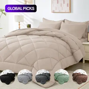 3pcs Blanket Set, 260gsm Ultrafine Fiber Thick Blanket, Christmas Gift, Twin Bed Sheet 220x240cm, All-Season Warm Filling, Puffed Quilt