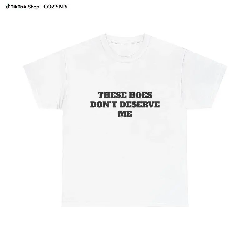 Men's 'These Chicks Don't Deserve Me' Graphic T-shirt, Casual 100% Cotton Shortsleeve Top with a Relaxed Fit, Menswear, Tops, Pure Cotton