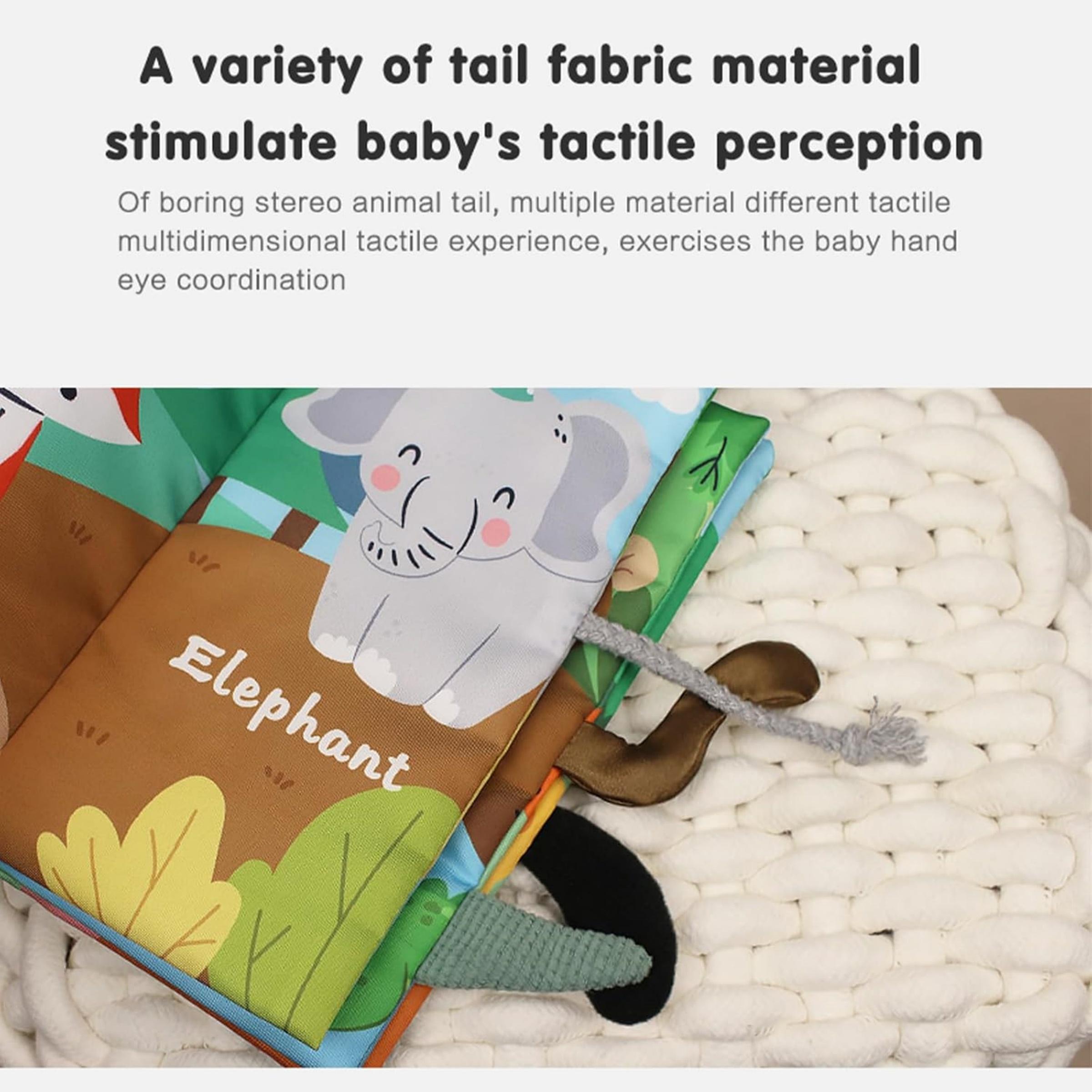 Cloth Book Early Education Toy, Tear-Resistant 3D Tail Book, Bite-Safe Learning Book, Preschool Learning Book, Various Themes, Ideal Daily Teaching Aid