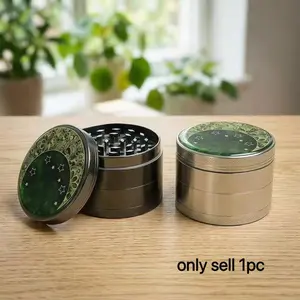 2.4inch 6cm Star Print Mini Manual Pepper Mill Peppercorn Dry Spice Grinder Compact Kitchen Seasoning Tool Home Cooking Meal Prep
