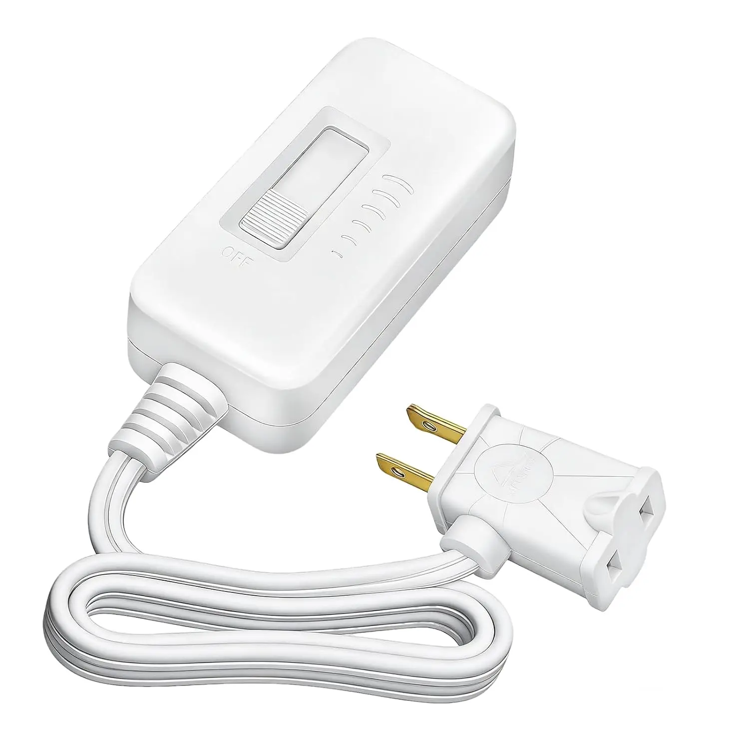 Plug in Dimmer Switch for Lamp Full Range Slide Control Lamp Dimmer | 3.1Ft White Cord Dimmer Light Switch for Dimmable LED/CFL, Incandescent Bulbs, Table Lamp/Floor Lamp/Pendant Light