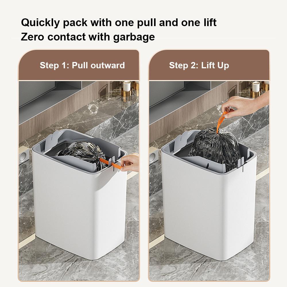 14L Compact Capacity Automatic Sensor Trash Can, Rechargeable Smart ABS Material Trash Can with 2 Counts Hook & 20pcs Garbage Bag, Suitable for Office, Home, Bedroom, Living Room, Kitchen, Bathroom