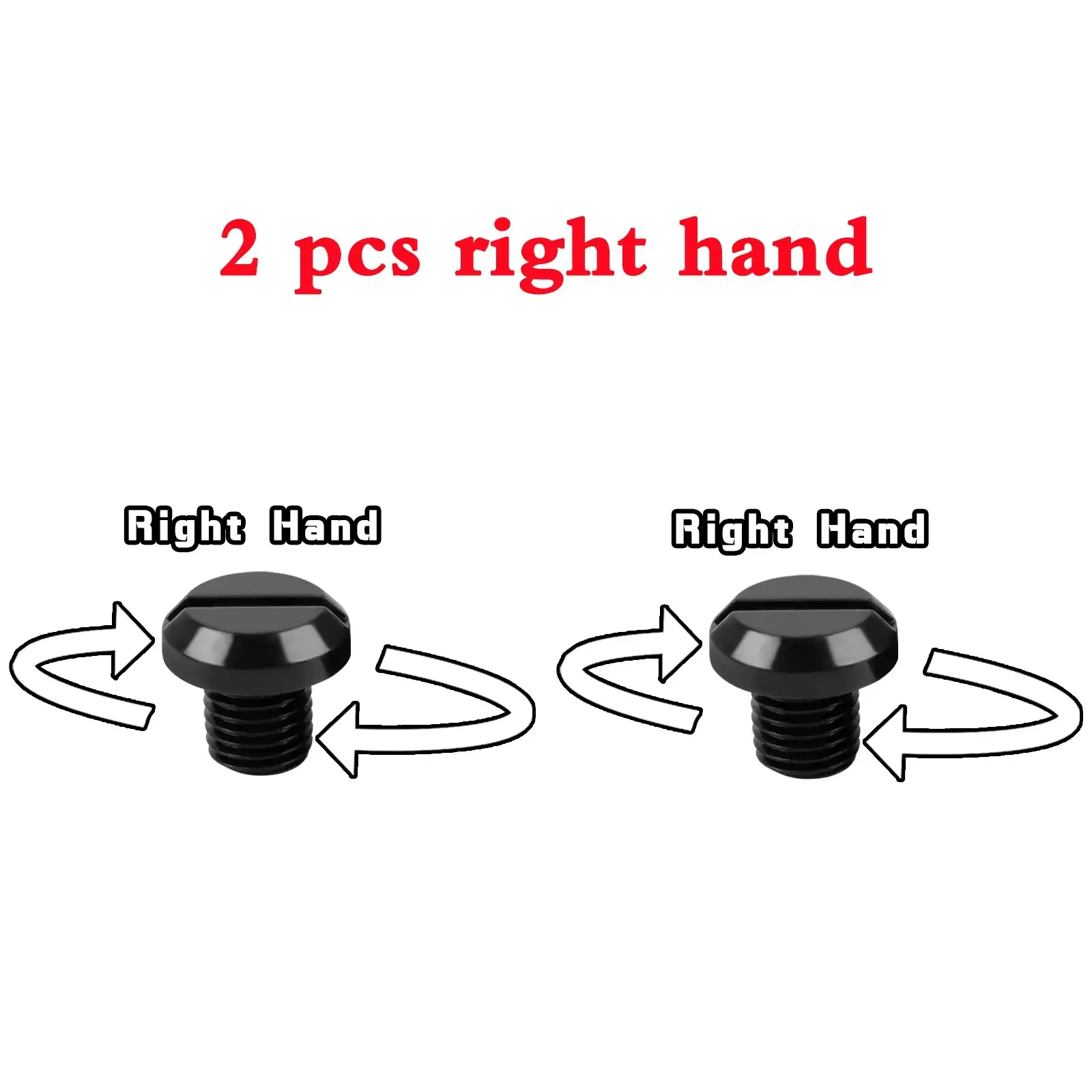 2pcs M10 * 1.25 10mm Clockwise Screws For Motorcycle Universal Rearview Mirror Hole Plug Screw Caps Suitable For ZZ125 Z400 Versys 650 FZ-07 MT-07 MT-09 CRF250L CB1000R SV650 KLR 650 Motorcycle Handle Accessories