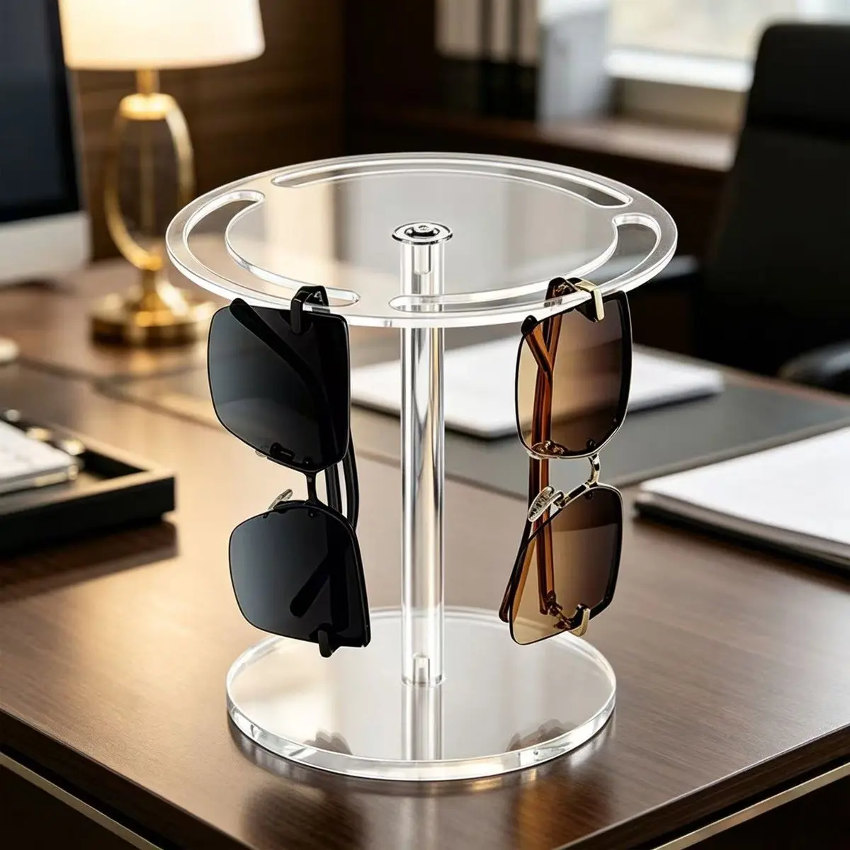 Acrylic Sunglasses Display Stand, Transparent Desktop Organizer, Suitable for Table, Dressing Table, Desk, Countertop, Bedroom