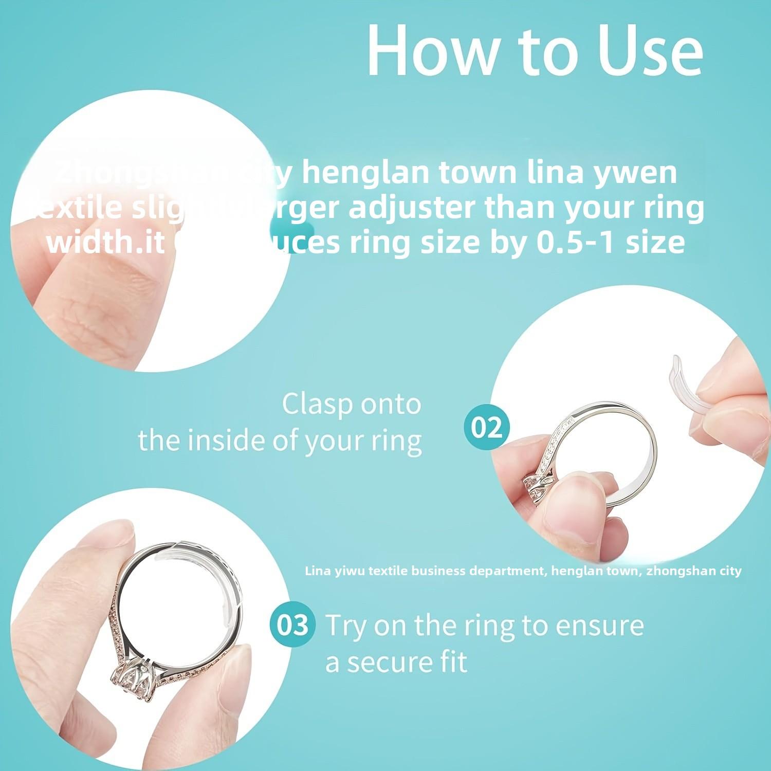 Creative plastic ring size adjustment artifact, with square wipe DIY wedding jewelry accessories