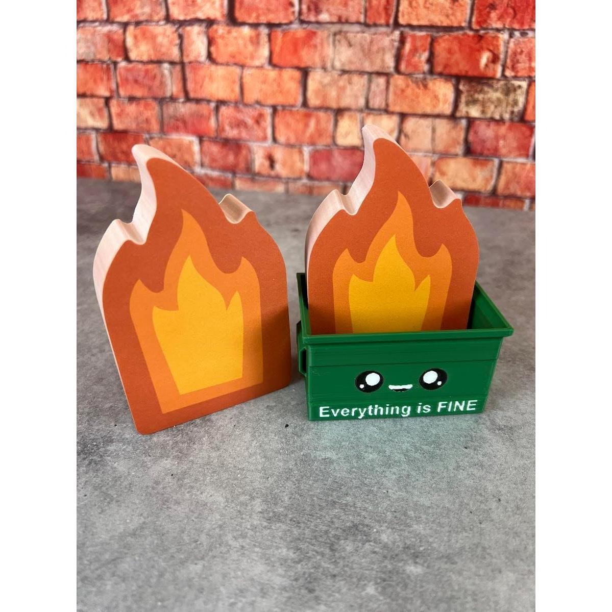 - Dumpster Fire Sticky Notes - 400 Sheets - Novelty Desk Decor with Cute Design - Funny  Idea