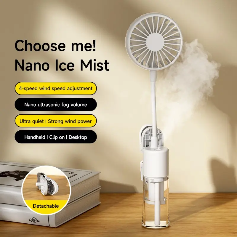 Clip On Spray Fan F13 | 6000 RPM Strong Wind & Cool Mist