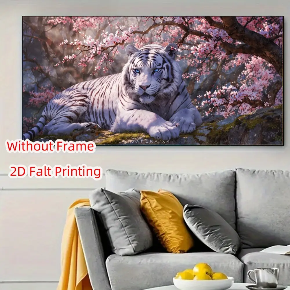 Large Tiger Diamond Painting Kit, DIY Full Circle Diamond Art, Unframed Home Decor, Perfect Gift for Holidays, Adult Beginner Friendly