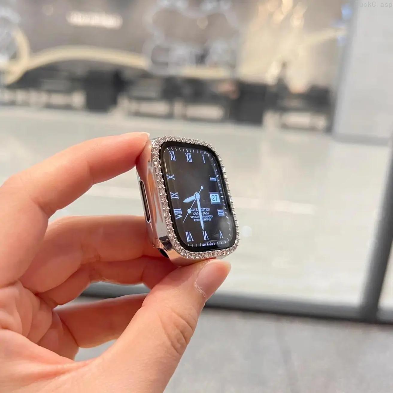 Apple Watch 2-in-1 Case with Rhinestone, Ultra-Thin Tempered Glass Screen Protector, Anti-Drop Protective Cover for Series SE/11/1–10 (38–46mm), Stylish Durable Design for Everyday & Spring Wear Apple Watch 2-in-1 Case with Rhinestone, Ultra-Thin Tempered Glass Screen Protector, Anti-Drop Protective Cover for Series SE/11/1–10 (38–46mm), Stylish Durable Design for Everyday & Spring Wear