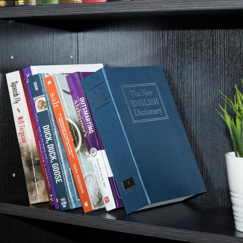 Book Safe, Key Lock, Blue, Large Book Safe, Key Lock, Blue, Large