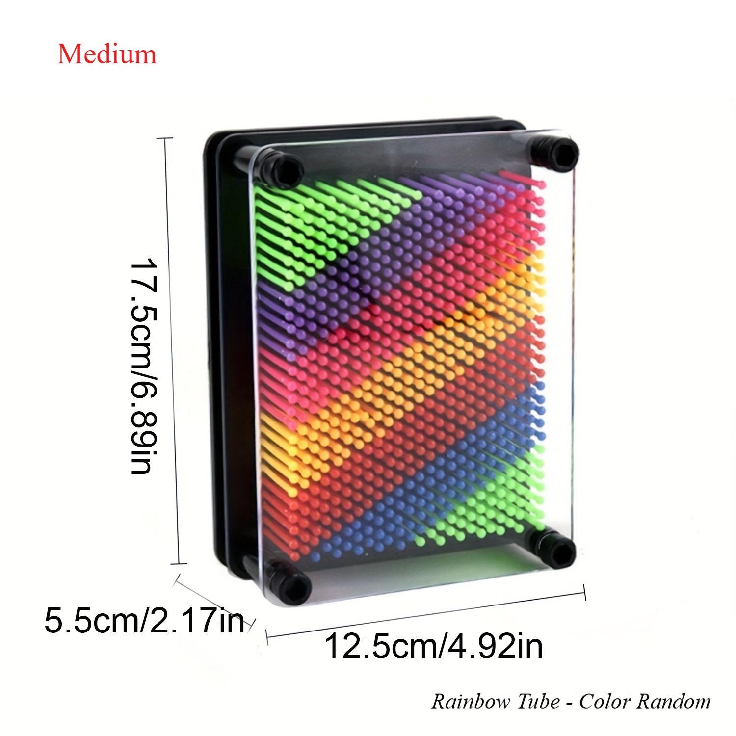 Rainbow 3D Pin Art Kit - 1 DIY Plastic Pin Art Board Sensory Sculpture | Perfect Gift for Birthdays and Ideal Present