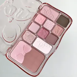 Keke mood Butterfly 12-color eyeshadow palette with soft low-saturation shades. Smooth blendable texture, perfect for daily commute makeup, a must-have palette for beauty beginners.