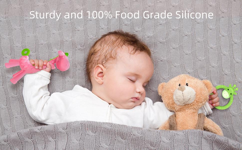 Silicone Giraffe Baby Teether Toy with Storage Case, for 3 Months Above Infant Sore Gums Pain Relief and Baby Shower, Baby Teething Toys (Yellow) Silicone Giraffe Baby Teether Toy with Storage Case, for 3 Months Above Infant Sore Gums Pain Relief and Baby Shower, Baby Teething Toys (Yellow)