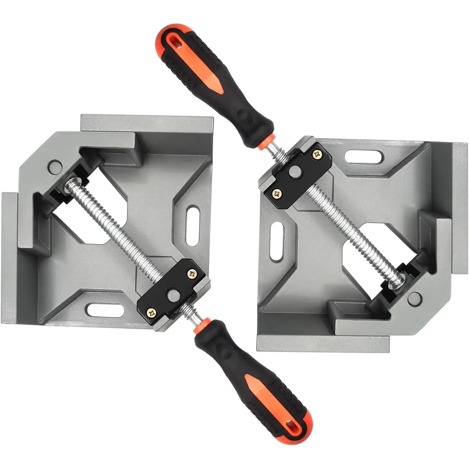 2Pack Aluminum Alloy 90 Degree Corner Clamp, Swing Jaw, 2.75 in Max Clamping, for Woodworking, Photo Frames (2)