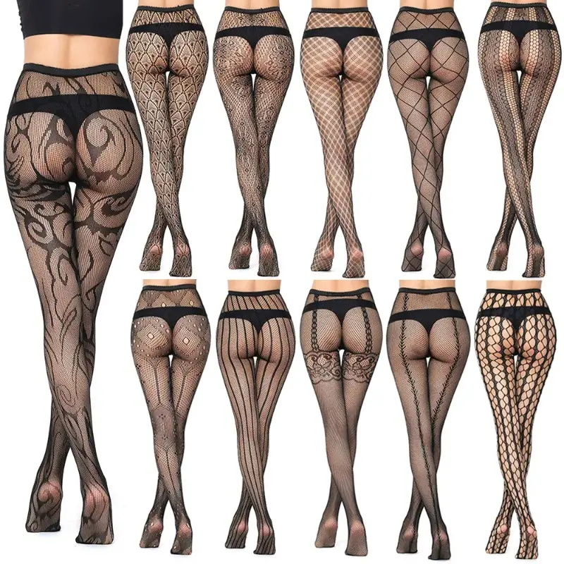 3 Pairs Women's Fishnet Tights, High-Waisted Sheer Lace Pantyhose with Hollow-Out Mesh Design, Stretchy Y2K Legwear for Ballet, Dance, Clubwear, Parties & Everyday Outfits, Cute Chic Hosiery for Skirts, Dresses & Shorts