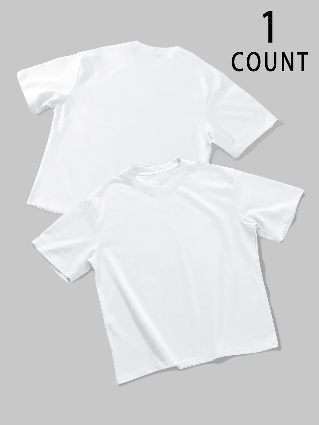 Men Plain White Crew‑Neck Short‑Sleeve T‑Shirt, Soft Breathable Cotton Loose‑Fit Blank Basic Tee, Minimalist Daily Streetwear Top For Sports, Work, Casual Outings And Home‑wear For Adult And Teen Men