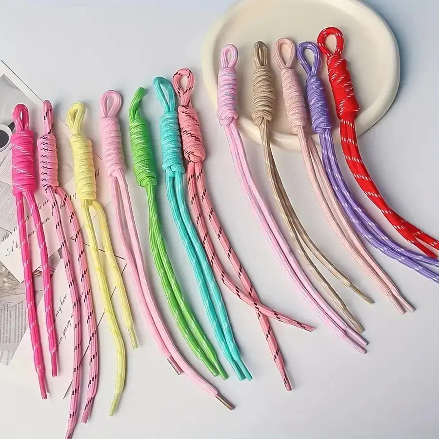 20 Piece Colorful Nylon Rope Craft Kit, Ideal for Keychains, Random Colors, Backpack Charms, DIY Coils, Event Gift Materials