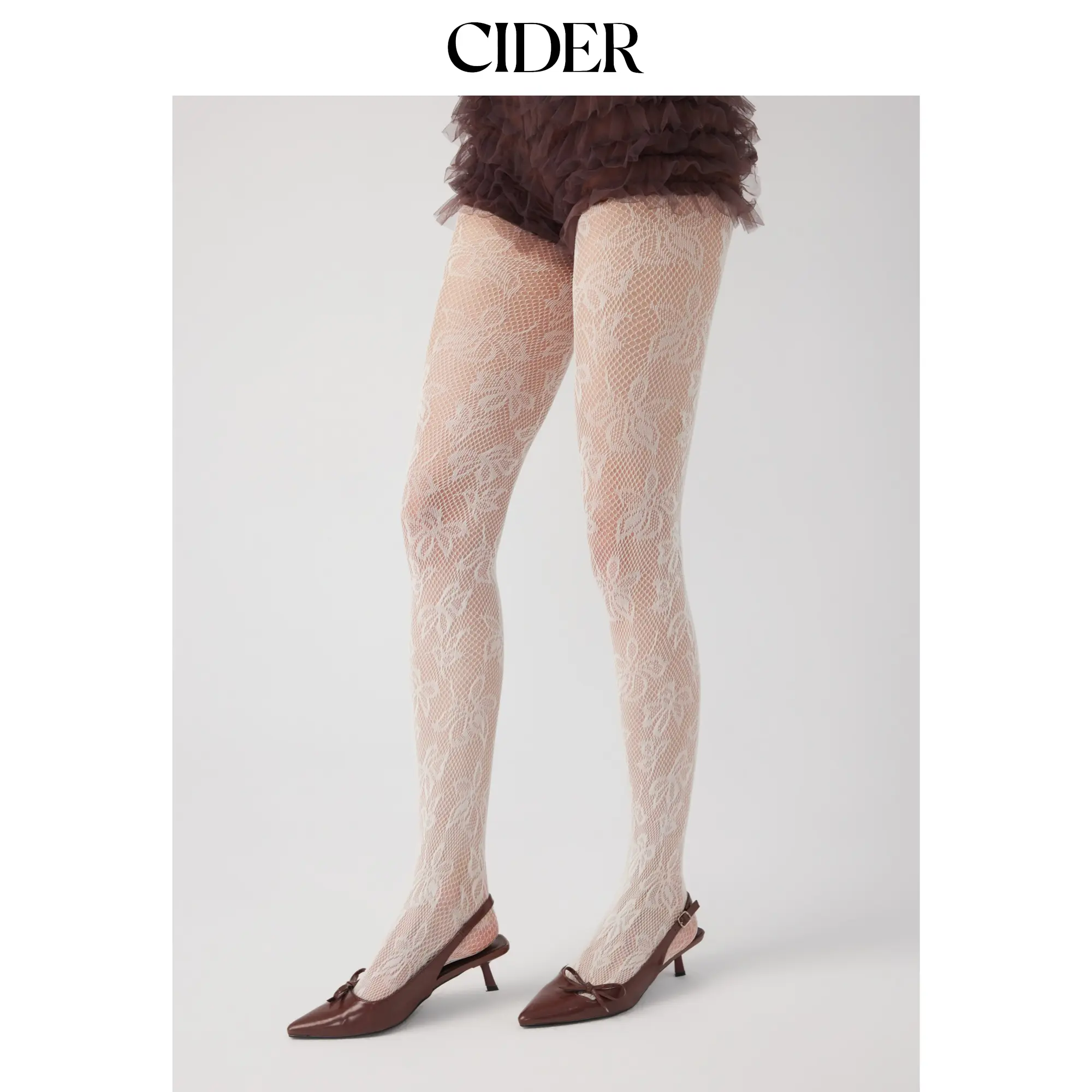 Cider FLORAL MESH TIGHTS
