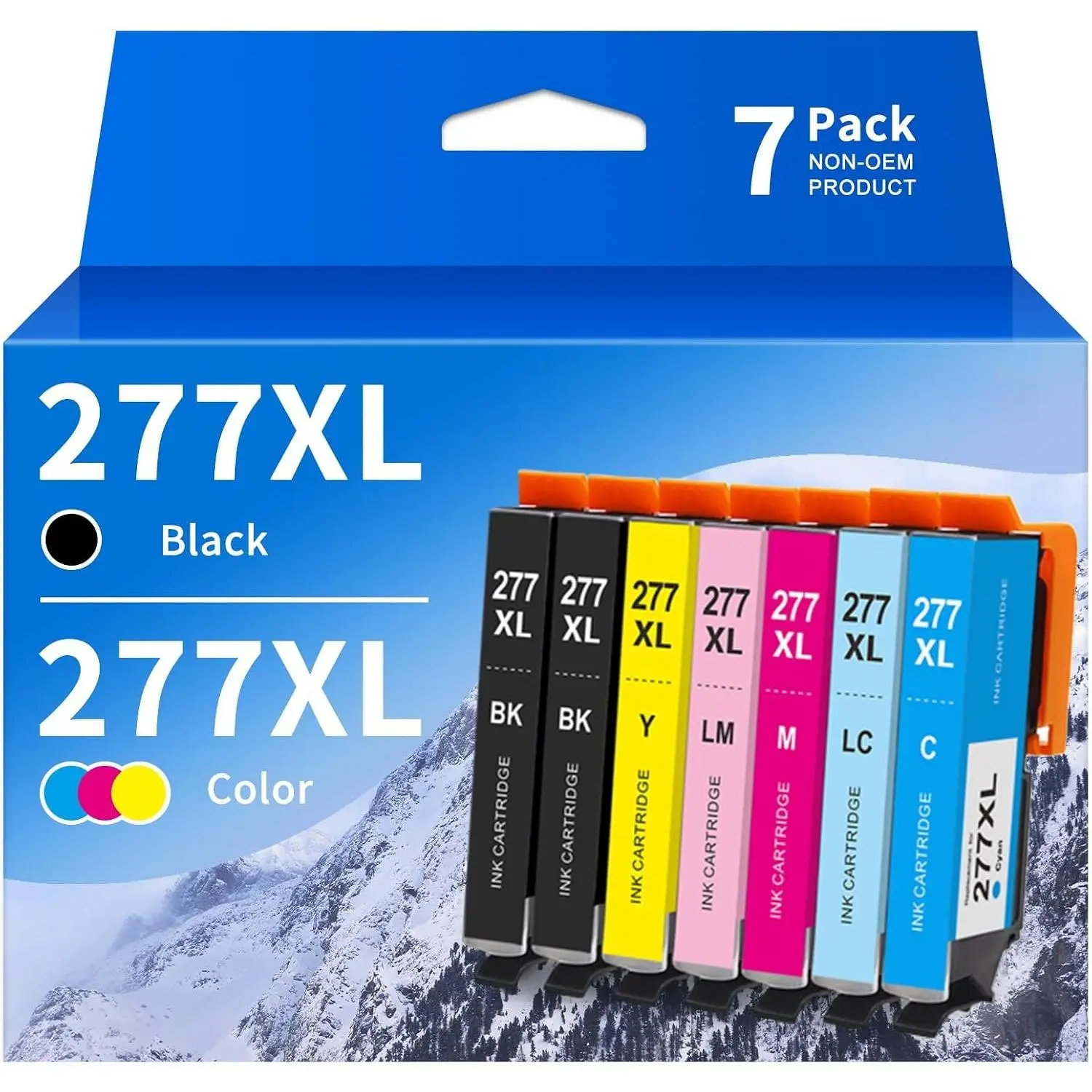 Remanufactured Ink   for Epson Ink 277XL 7-Pack | Compatible with 277 Ink Cartridges Combo Pack for Printer XP-850 XP-860 XP-950 XP-960 XP-970 Printer