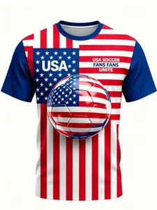 2026 New American Flag Basketball Short Sleeve T-Shirt, Activewear Tee, Athletic Activewear, Fitness Training Wear, Ideal for Daily Training, Perfect for Basketball Enthusiasts, Sporty Slim Fit Top