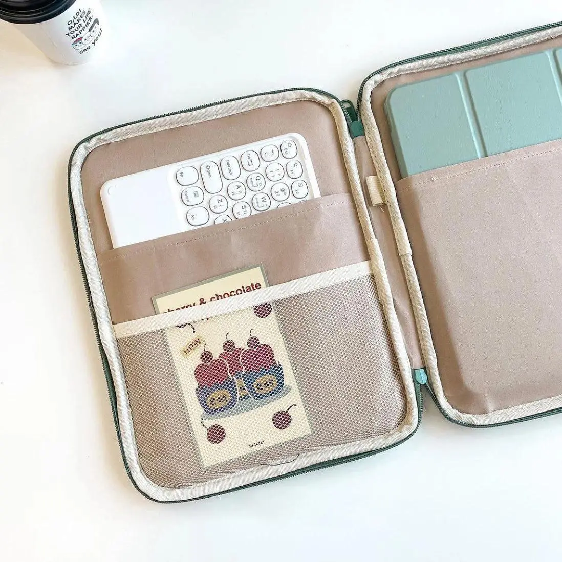 Polyester Shockproof Tablet Bag Sleeve, 9-11 Inch for iPad Air Pro 11 (M4, M3, M2, A16, 2025), XiaoMi 5, Samsung, Huawei & Lenovo Pouch, Polyester Fits