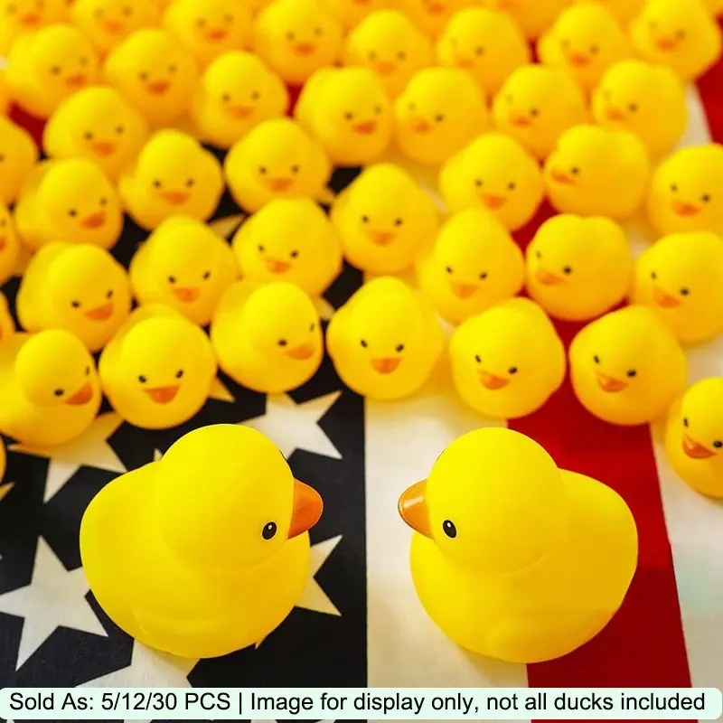 30/12/5pcs Rubber Duck Floats, Fun Classroom Rewards, Perfect Birthday Gift, Ideal for Parties and Pool Parties, Easter and Vacation Choice