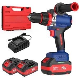 Hammer Drill, 1100 in-lbs, 26000BPM, 1/2" Keyless Metal Chuck, 20+1+1 Clutch, 2x4.0Ah , 20V Brushless Cordless Heavy-duty  Drill Kit for Drilling concrete,Brick Wall, Metal,