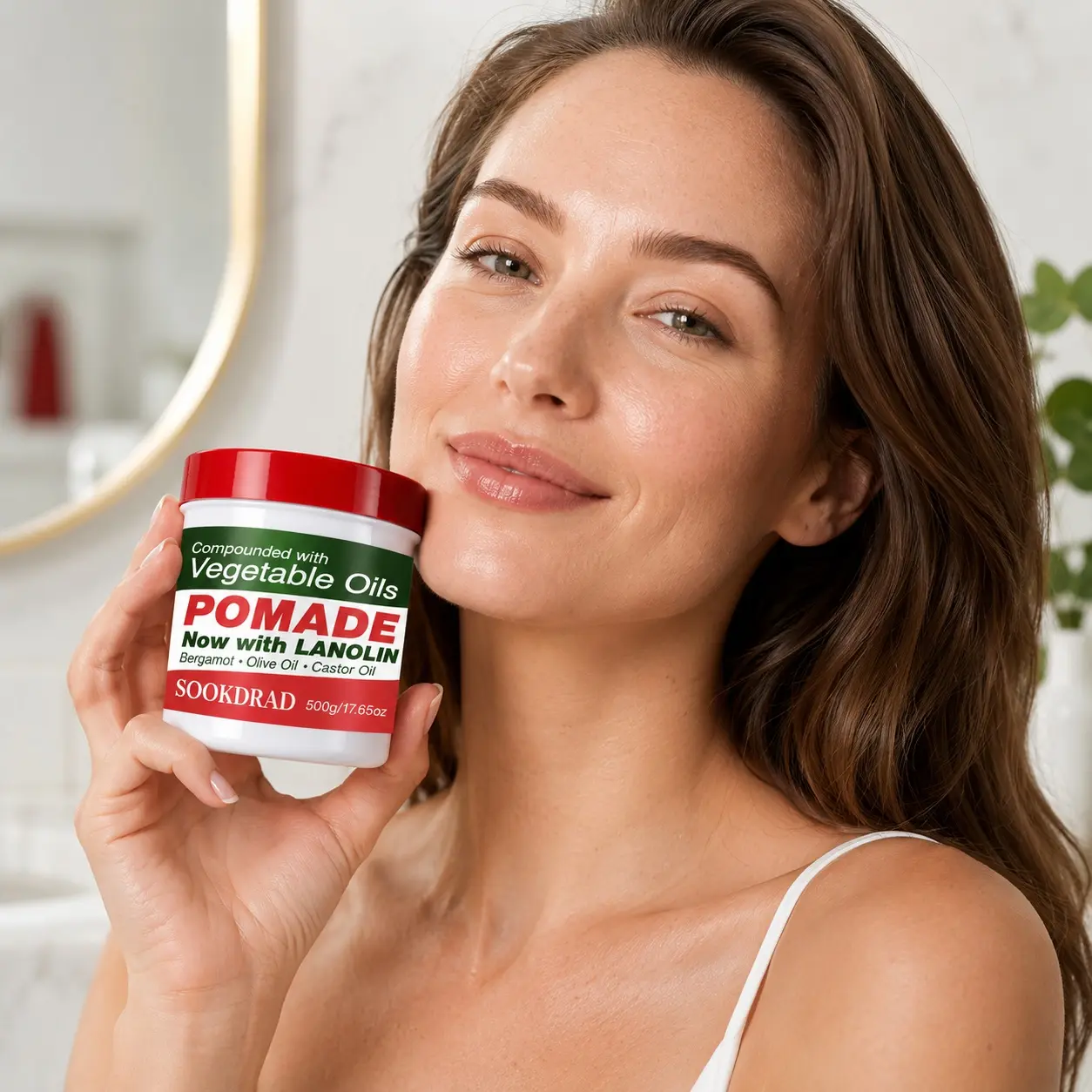 Hair Pomade, Blended with Vegetable Oils, Lanolin, Bergamot, Olive Oil, Castor Oil, for smooth manageable hair, daily styling, all hair types, 500g