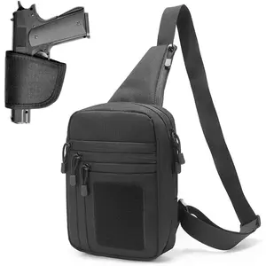 Men's concealed carry sling bag, CCW sling bag, EDC carry bag, shoulder/chest bag, pistol bag