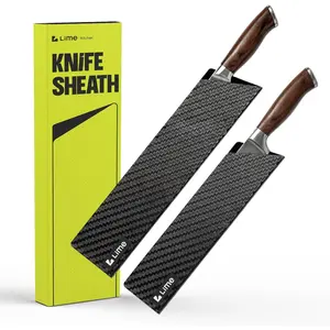 Knife Sheaths for Kitchen Knives 8"-12" Universal Knife Edge Guards Set | Cover with Extra Strength | BPA-Free Guards | Non-toxic and Food Safe (2 Pcs)