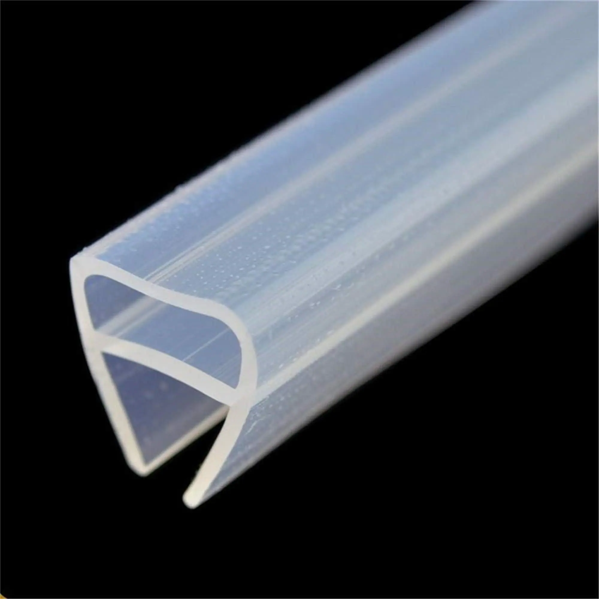 U Shape Silicone Rubber Shower Room Door Window Glass Seal Strip, Weatherproof & Durable, Fits 8mm Glass, Easy Installation