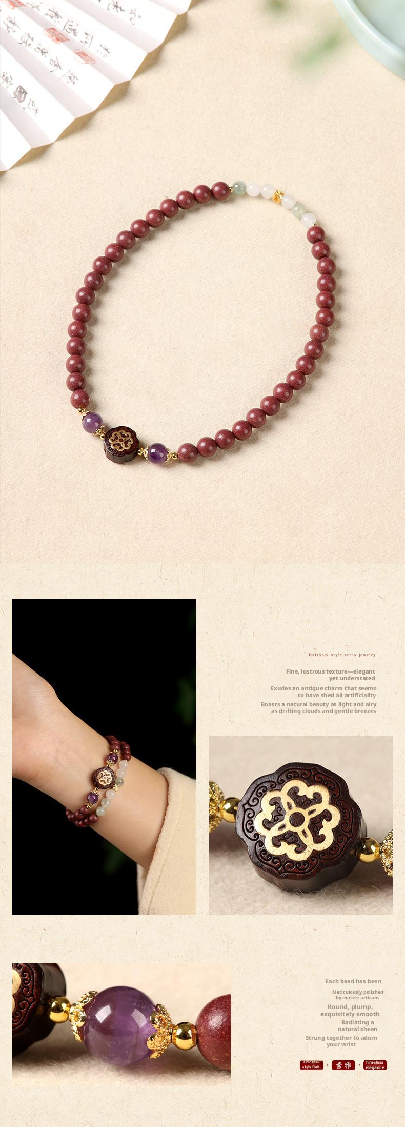 New Oriental Colorful Fragrance Combined Incense Bracelet, Ancient Incense Making, Intangible Cultural Heritage Craftsmanship, Original Design, Double-Row Incense Bead Bracelet, Healing Yoga, Stress Relief at Work, Festival GiftNew Oriental Colorful Fragr